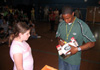 Photo of Chris Davis with a Rittenberg Middle School student prize winner