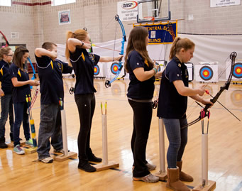 Archery shooting line