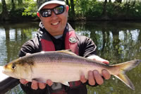 Biologist with American Shad