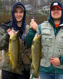 Happy Anglers with Trout