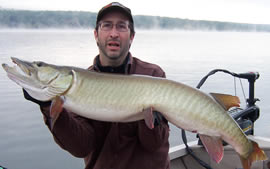 Skillful Angler with muskellunge