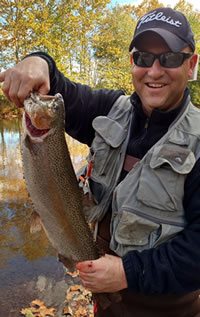Bob Joiner with beautiful rainbow trout