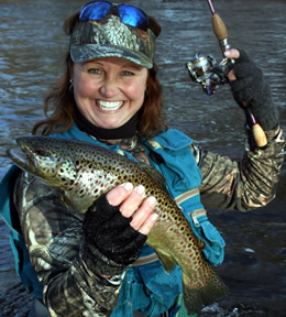 Angler with trout