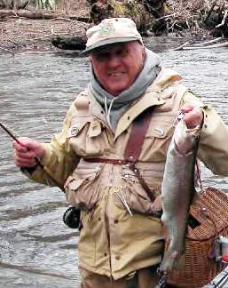 Angler with trout