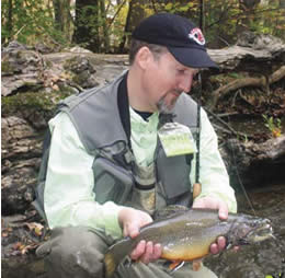 Successful trout angler