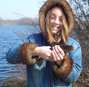 Happy young angler