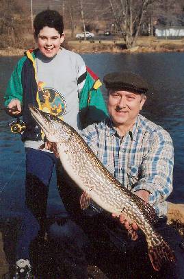 Youngster with northern pike