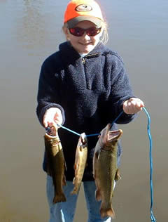 Girl with trout