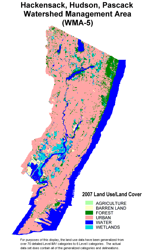 NJDEP 2007 Land use/Land Cover Update, Hackensack, Hudson, Pascack