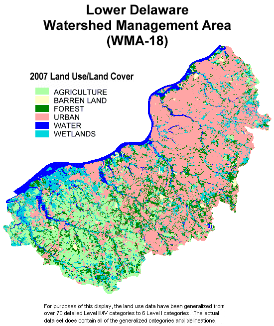 NJDEP 2007 Land use/Land Cover Update, Lower Delaware Watershed
