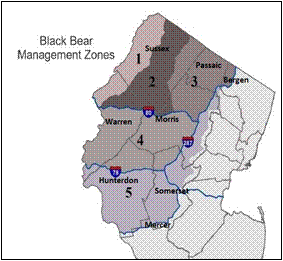 Bear Zone Map With County Names