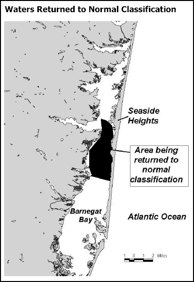 Map of Waters Returned to Normal Classification