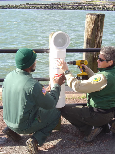 Photo of Liberty State Park staff Andrea Newman and Kejaun Griffin