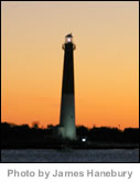 Photo: Barnegat Lighhouse lit at night