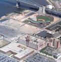 Aerial view of the site and nearby areas