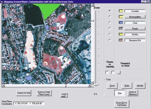 GIS mapping screen