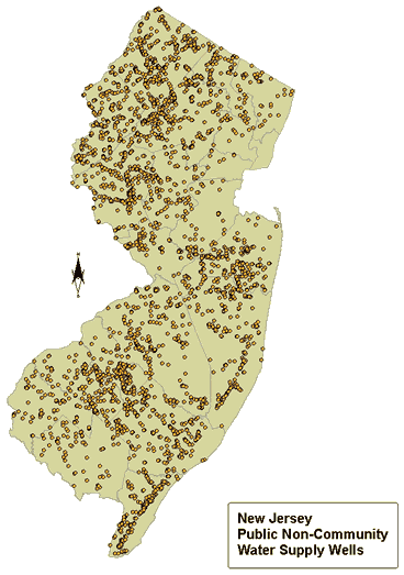 Noncommunity Water System Wells in New Jersey