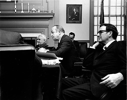 Photo of Richard J. Sullivan (right), DRBC alternate commissioner from N.J. (1970-1974).