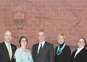 NJDOE acting Commissioner Chris Cerf, Jackson School Superintendent Thomas Gialanella and Jackson Liberty High School Officials.