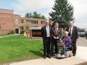 Acting Education Commissioner Chris Cerf, Glen Rock Superintendent David Verducci, Board of Ed Vice President Barbara Steuert and  High School Principal James McCarthy