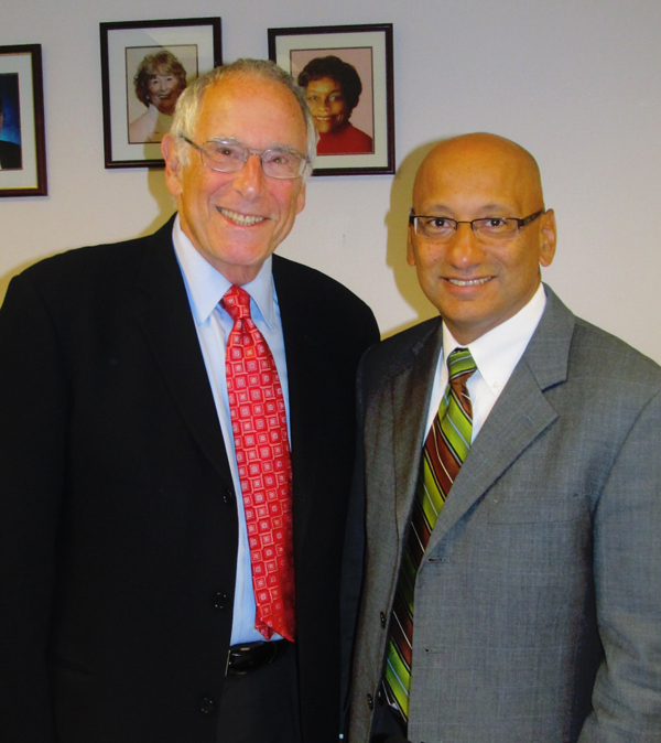 The State Board of Education recently held elections for officers to serve during the 2011-2012 school year. Arcelio Aponte, right, was re-elected to serve as president. Ilan Plawker, left, was elected to serve as vice president.