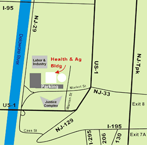 Map of DHSS in Trenton