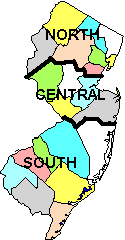NJ map showing regions used