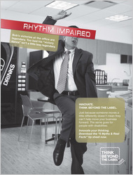 rhythm impaired worker in humours TBTL ad rhythm impaired worker in humours TBTL ad