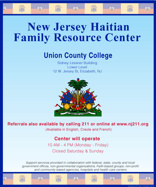 poster for Haitian Earthquake Family Resource Center