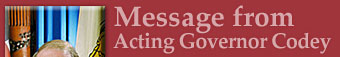 Message from Acting Governor Codey