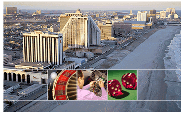 Aerial View of Atlantic City's Casinos and Boardwalk