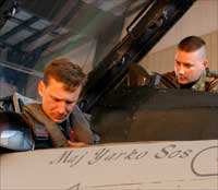 Preparations are taken before flight
