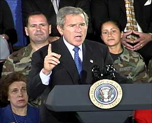President rallying troops