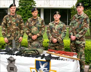 th 108th Air Refueling Wing Security Forces display was among the many Army and Air Guard exhibits.