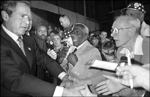President greets veterans