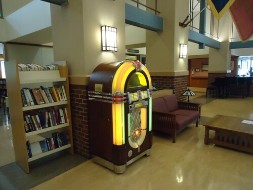 A Jukebox in the Town Square Dayroom