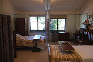 A resident room at the Menlo Park Veterans Home