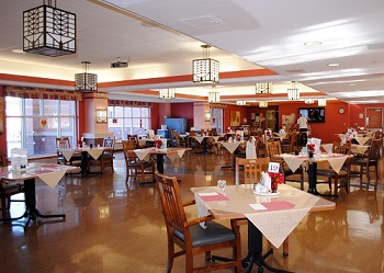 A Dining area in the Vineland Veterans Home