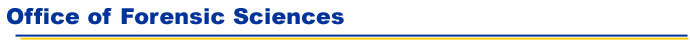 Office of Forensic Sciences Header Graphic