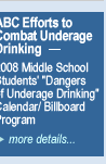 ABC Efforts to Combat Underage Drinking - 2008 Middle School Students' "Dangers of Underage Drinking" Calendar/Billboard Program