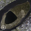 This is an aerial view of Burlington Island, NJ.