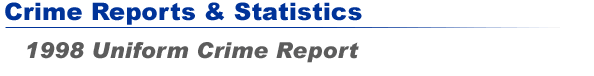 Crime Reports & Statistics - 1998 Uniform Crime Report