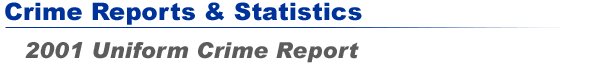Crime Reports & Statistics - 2001 Uniform Crime Report