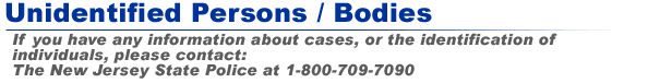 Investigations Section - Missing Persons Unit