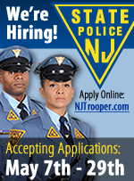 The NJ State Police is Hiring - Apply Online May 7th through May 29th
