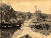 "Canal at Pompton Feeder Junction." [looking west on the main canal; New York and Greenwood Lake Railroad]
