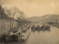 "The Canal Boats at Port Delaware." [looking southeast]