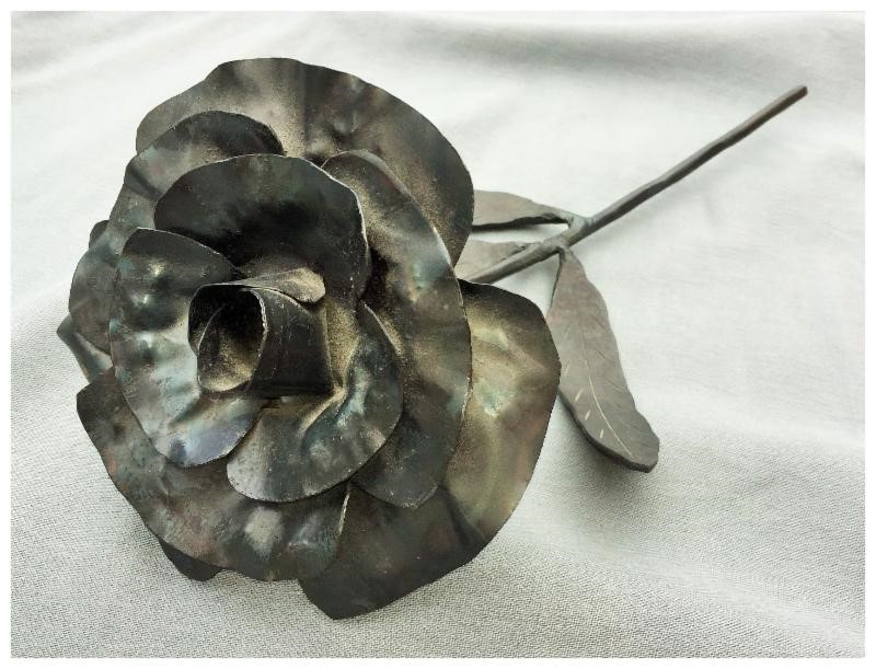 Forged rose by Toby Kroll.