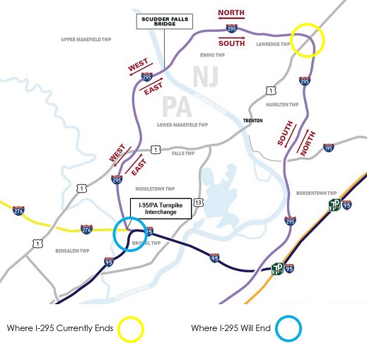 I-95 and I-295 Redesignation with I-295 Direction of Travel