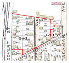 The Covert/Larch Historic District as mapped by Fowler 1887